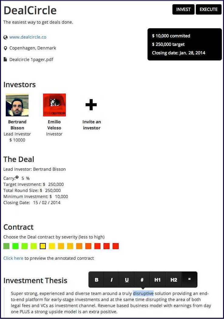 Screenshot deal creation full page menu closed