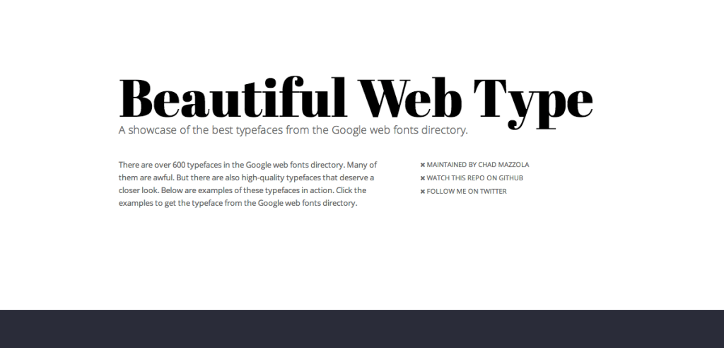 Beautiful Web Type